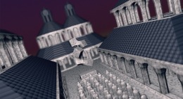 Screenshot of Perlin vor die Säule by Abgestuerzte Akademiker (1st at Demodays 2012) A screenshot of a 4k executable graphic